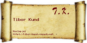 Tibor Kund névjegykártya